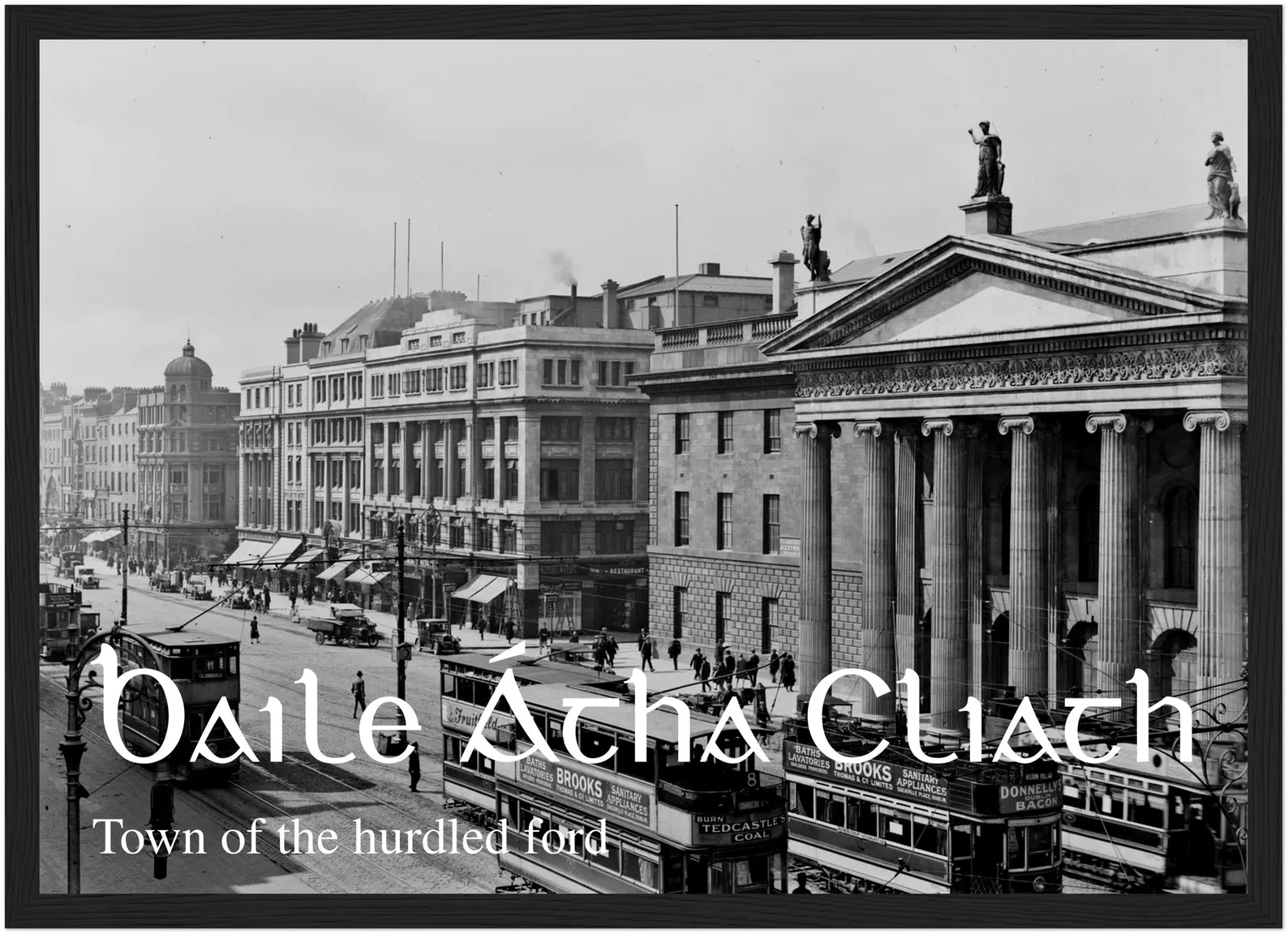 Framed Irish place name print